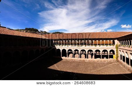 View To Coricancha, Famous Temple In The Inca Empire In Cuzco, Peru