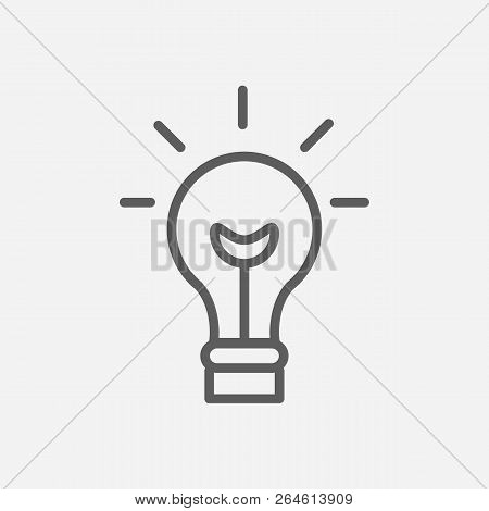 Lightbulb Icon Line Symbol. Isolated Vector Illustration Of  Icon Sign Concept For Your Web Site Mob