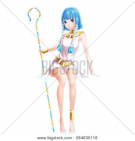 Phantom Princess With Anime And Cartoon Style. She Is A Super Star! Video Game Digital Cg Artwork, C
