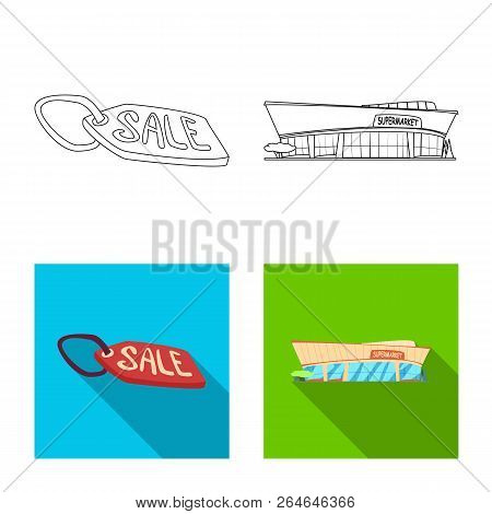 Isolated Object Of Food And Drink Sign. Set Of Food And Store Stock Vector Illustration.