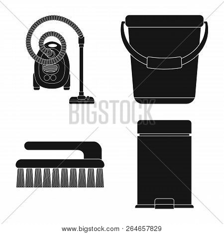 Isolated Object Of Cleaning And Service Symbol. Set Of Cleaning And Household Vector Icon For Stock.