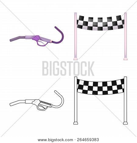 Vector Design Of Car And Rally Icon. Collection Of Car And Race Vector Icon For Stock.