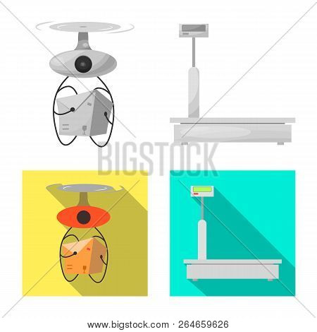 Vector Illustration Of Goods And Cargo Logo. Set Of Goods And Warehouse Vector Icon For Stock.