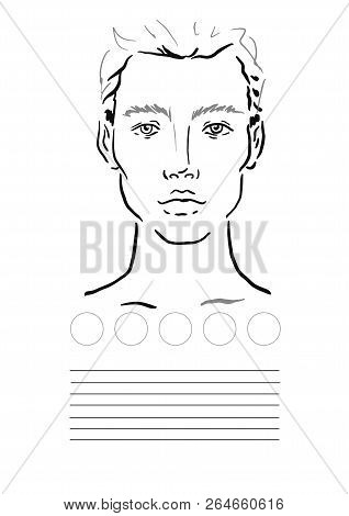 Man Face Chart Makeup Vector &amp; Photo (Free Trial) | Bigstock