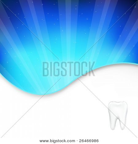 Achtergrond met tand en balken, vectorillustratie