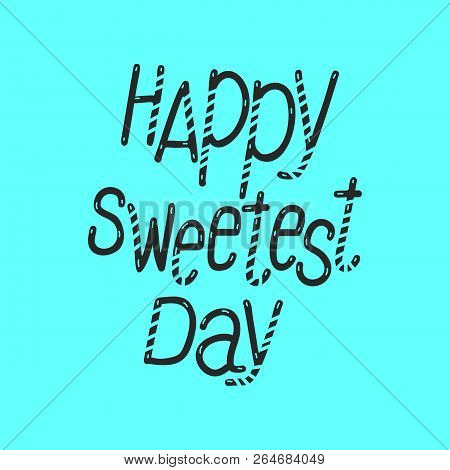 Text Sweetest Day Logo. Simple Illustration Of Text Sweetest Day Logo For Web Design