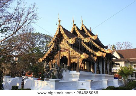 (wat Jet Yod) Wat Photharam Chiangmai Province