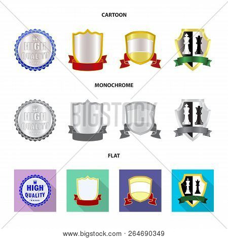 Vector Design Of Emblem And Badge Logo. Set Of Emblem And Sticker Vector Icon For Stock.