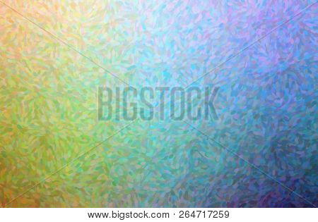 Illustration Of Green And Blue Impressionist Pointlilism Horizontal Background Digitally Generated.