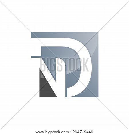 Nd N D Letter Logo Design In Black Colors. Creative Modern Letters Vector Icon Logo Illustration