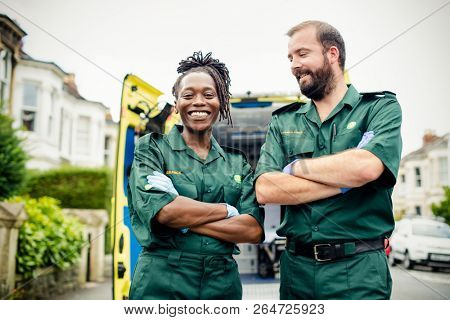 Portrait of a team of paramedics
