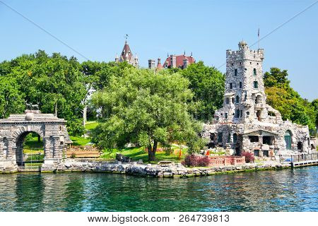 Alexandria, Usa - August 24, 2012: Historic Boldt Castle In The 1000 Islands Region Of New York Stat