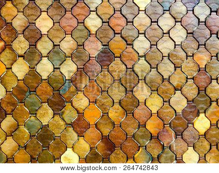 Ceramic Wall Tiles, Earthenware, Use To Interior On Wall In The Garden And Modern Office Building
