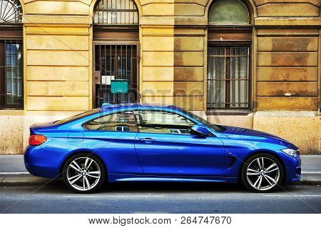 Bmw Coupe 3 In The Street Of Budapest