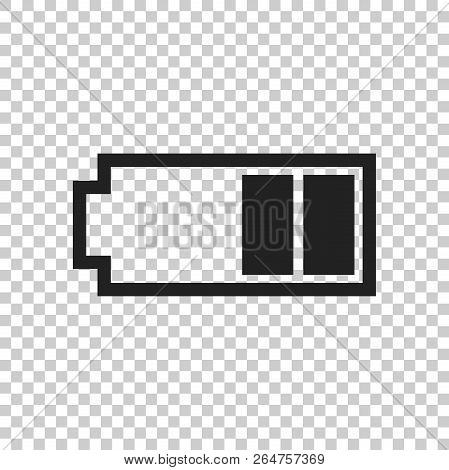 Battery Level Indicator. Vector Illustration On Isolated Backgro