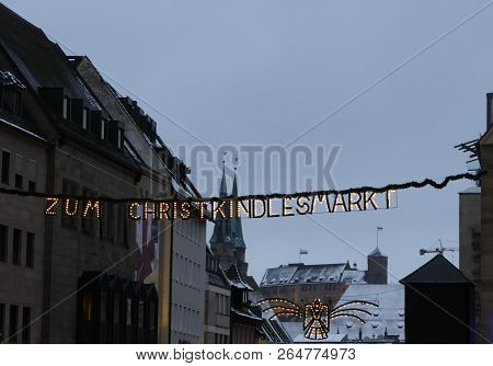 City Of Nuremberg Christmas Decoration With German Text 