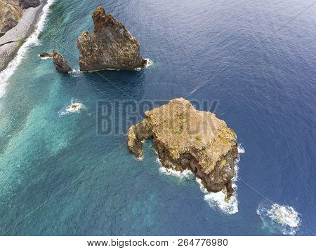 Ilheus In Ribeira Da Janela, Madeira, Portugal