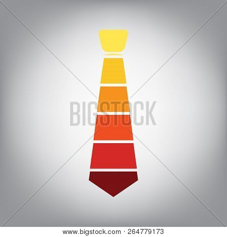 Tie Sign Illustration. Vector. Horizontally Sliced Icon With Col