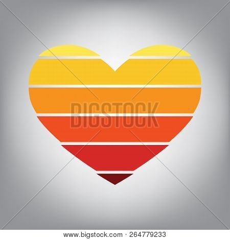 Tie Sign. Vector. Horizontally Sliced Icon With Colors From Sunn