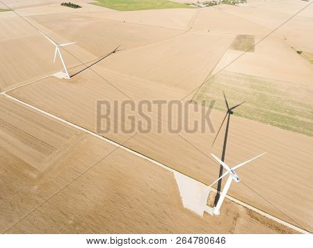 Wind Generators In Boissy-la-rivière, Essonne, Ile-de-france, France