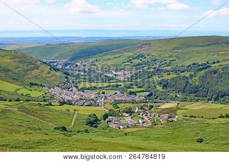 Nant-y-moel Village In A Valley In Wales