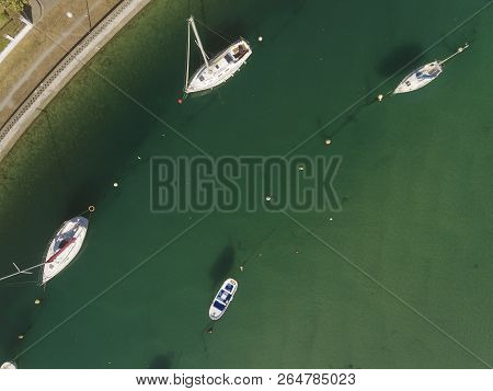 Boats In The Estuary Of Plentzia, Bizkaia, Basque Country, Spain