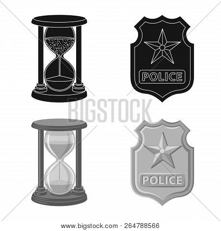 Vector Design Of Law And Lawyer Logo. Set Of Law And Justice Vector Icon For Stock.