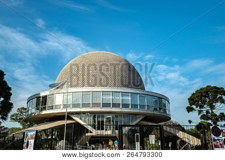 Buenos Aires, Argentina - 05 Octubre, 2018: Planetarium in the park Palermo in Argentina