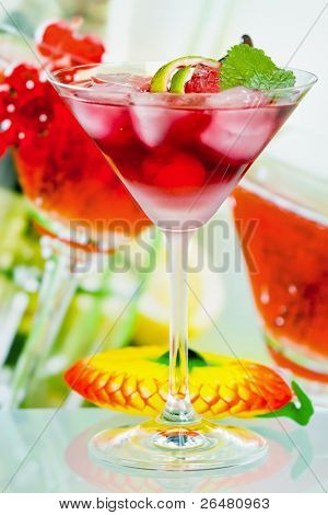 Sommer alkoholholdige rekreative drink med mynte og citron