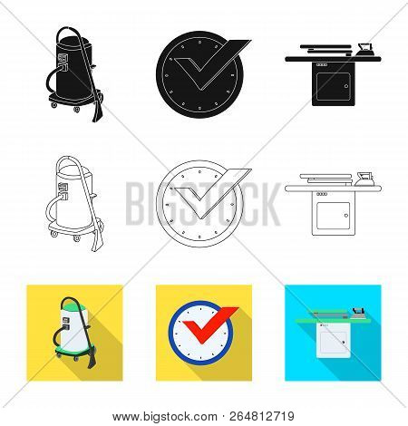 Vector Design Of Laundry And Clean Icon. Collection Of Laundry And Clothes Stock Vector Illustration