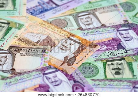 Collection of Saudi Arabia Riyal banknotes