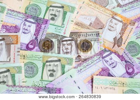 Collection of Saudi Arabia Riyal banknotes