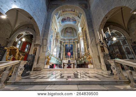 Pistoia, Italy, Mar 26, 2016: The Presbytery Of The Cathedral Of San Zeno (st. Zeno) Of Pistoia, X C
