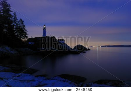 Point Atkinson Lighthouse In The Twilight