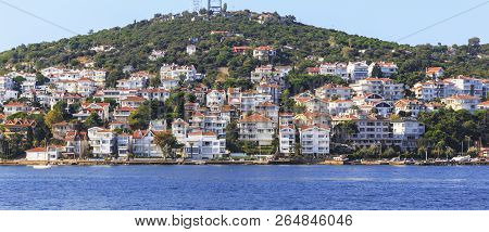 Kinaliada, Turkey - September 15, 2017: This Is A Residential Development And The Beaches Of One Of 