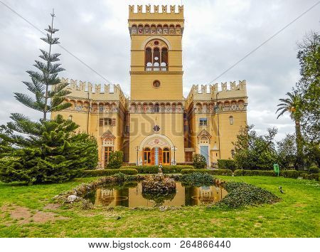 Arenzano, Italy, March, 16, 2018 -  Castle Villa Negrotto Cambiaso, Arenzano, Genoa, Italy / Arenzan