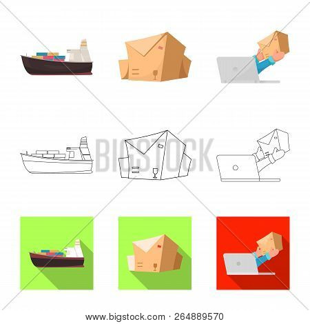 Isolated Object Of Goods And Cargo Icon. Collection Of Goods And Warehouse Vector Icon For Stock.