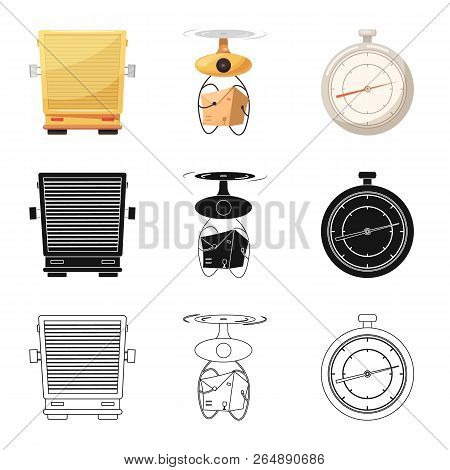 Vector Design Of Goods And Cargo Sign. Set Of Goods And Warehouse Stock Symbol For Web.