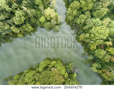 Park And Lake In Draveil, Essonne, Ile-de-france, France