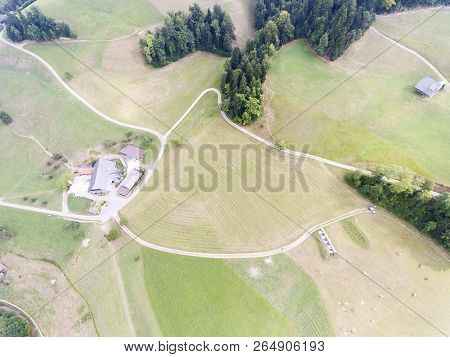 View Of Mountain And Valley In Luthern, Switzerland
