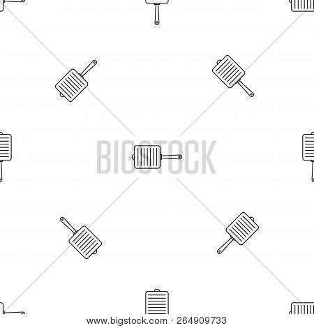 Grill Fry Pan Pattern Seamless Vector Repeat Geometric For Any Web Design
