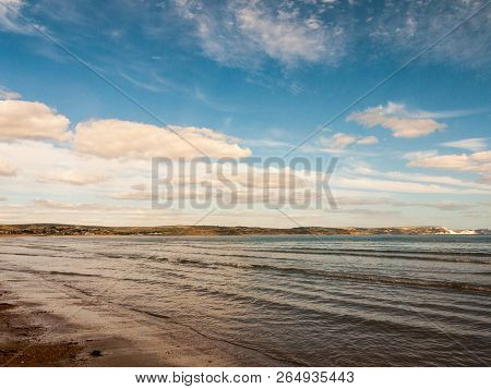 Weymouth Beach Dorset Waves Ocean Water Cliff Tops White Landscape Open Space Beach