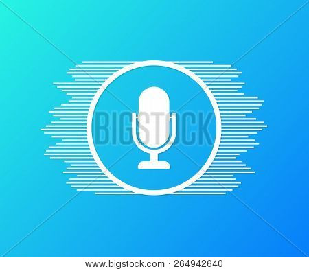 Personal Assistant And Voice Recognition Concept Flat Vector Stock Illustration Of Sound Symbol Inte