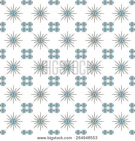 Vector Illustration Background Image Abstract Pattern Ornament Of Four Ornaments In The Corners With
