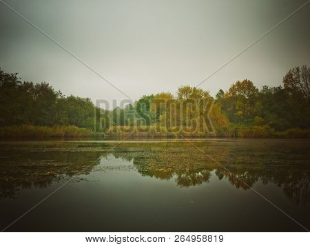 Clouds Over Lake Morning Sunrise Wivenhoe Special Scene Nature Landscape Trees Autumn Fall