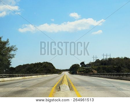 Havana, Cuba - June 21, 2018: Bacunayagua Bridge, The Highest Bridge In Cuba Between Mayabeque And M