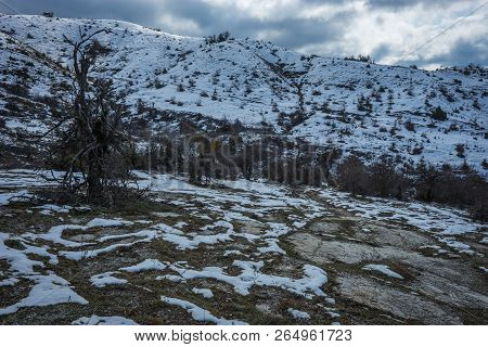 Beautiful Winter Landscape In Mountains Of Zagorohoria, Greece