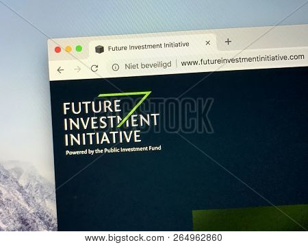 Amsterdam, The Netherlands - October 23, 2018: Website Of The Future Investment Initiative Or Fii Al