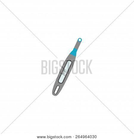 Thermometer Medical. Measures The Temperature Of A Person's Body. Vector Illustration.