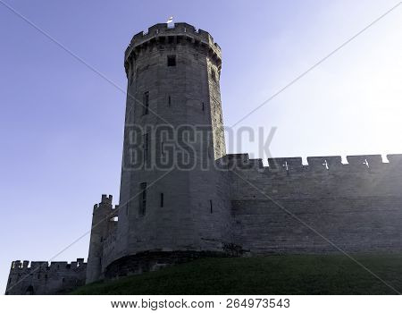 Warwick, Uk - October 21: Picture Of Warwick Castle - Guys Tower On October 21, 2018 In Warwick, War